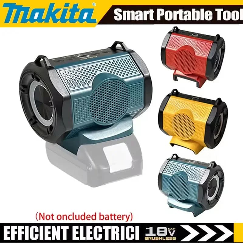 Bluetooth Speaker Makita for Milwaukee/Dewalt 18V 20V battery with USB Type-C port, amplifier for playback and charging
