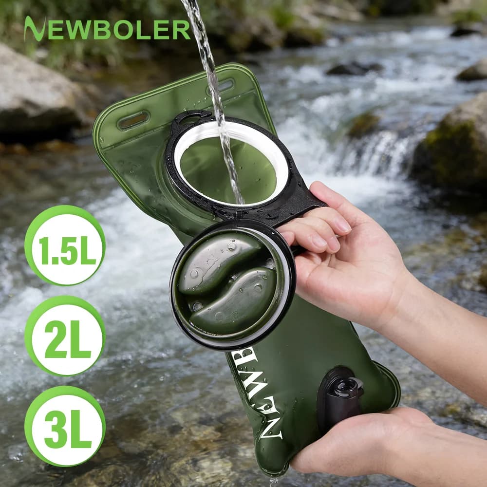 Sacca d'Idratazione Pieghevole da 1.5L, 2L, 3L per Campeggio e Corsa - Zaino Idratazione