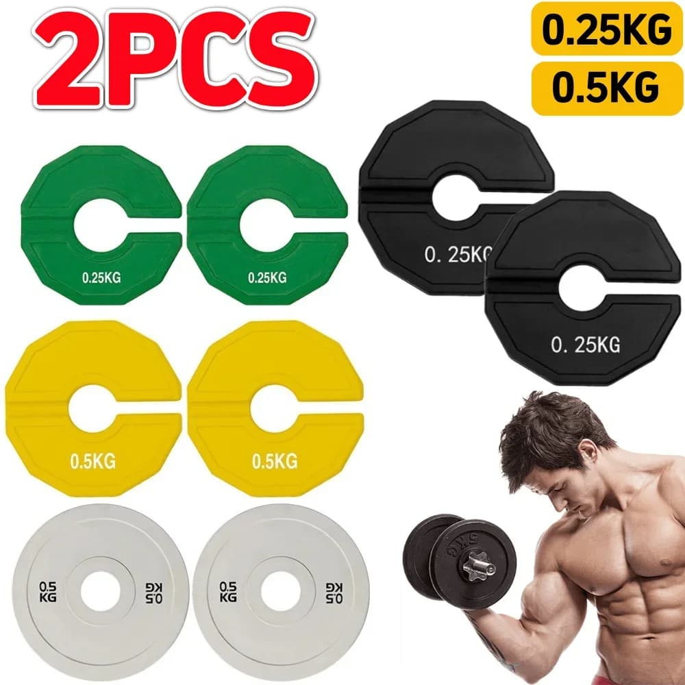 2 shockproof plates micro gym plates 0.25/0,5 kg handlebars fractional weight plates additional weight change plate