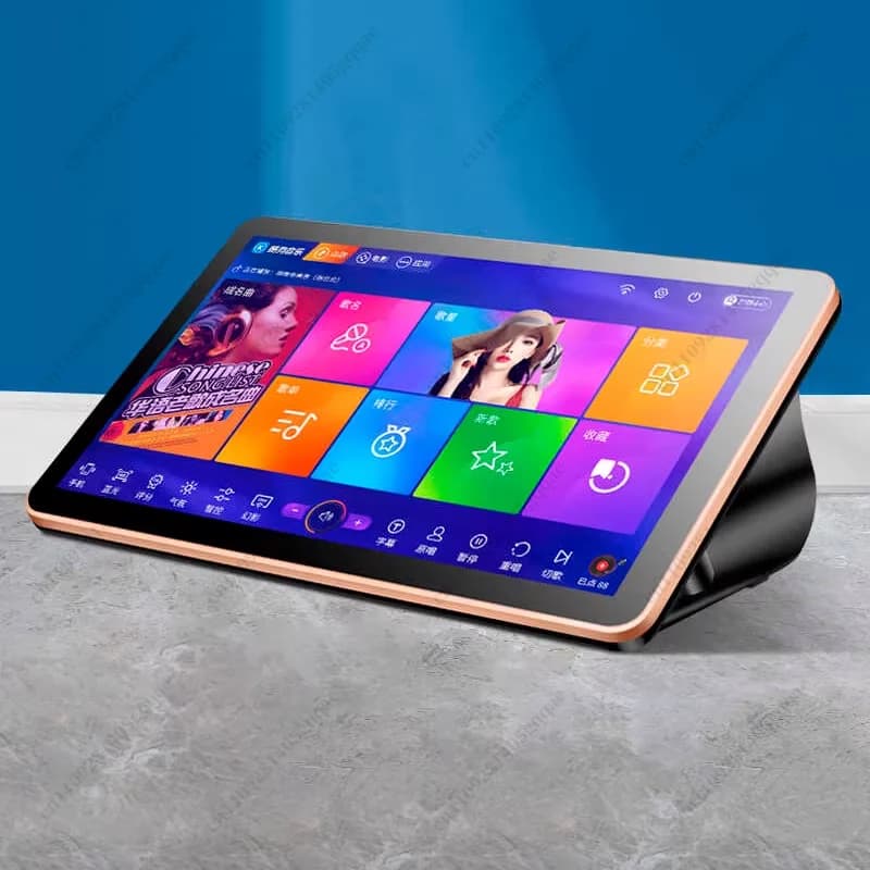 18.5 Inch Capacitive Voice Dual System Song Selection Machine Home KTV Capacitive Screen All-in-one Machine Karaoke Audio Set