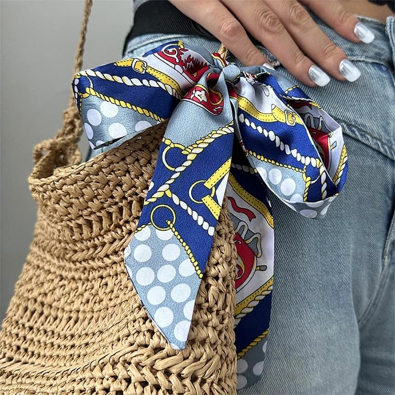 Withyoo | Fascia per capelli con stampa leopardata, braccialetto in seta sintetica, decorazione per borsa, foulard in seta, elastico per capelli da donna, all'ingrosso