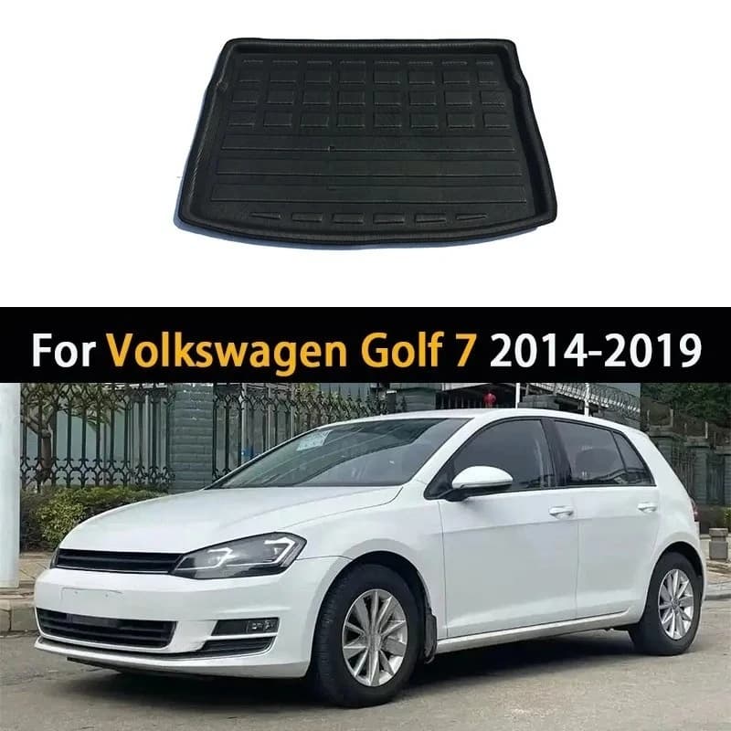 VW Golf 7 Mk7 2014-2019 2013 2016 VW Car Back Luggage Mat for Volkswagen VW Golf 7 Mk7 2014-2019 2013 2016 Boot Waterproof Luggage Tray Floor Lining Load Mats
