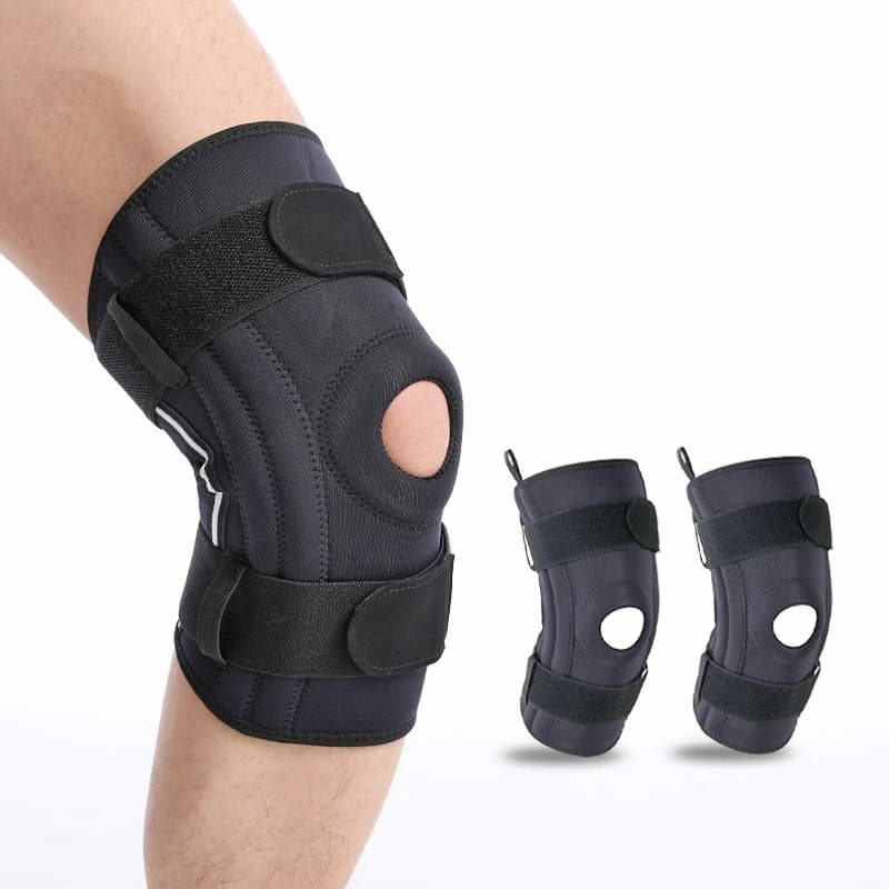1pc palestra ginocchiera supporto Brace Sleeve alleviare Patella ginocchio artrite menisco strappo ginocchio cinturino stabilizzatore protezione ginocchiera