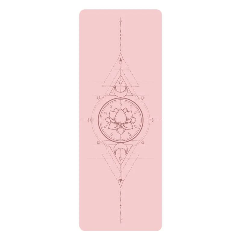 Yoga mat with 5 mm logo, fitness set for home gym, yoga mat 11