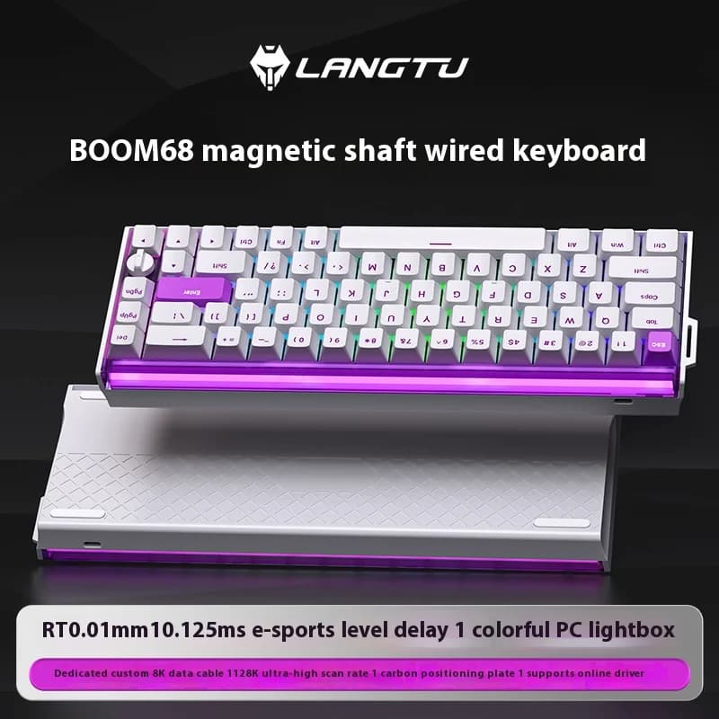 Tastiera meccanica LANGTU BOOM68 ad asse magnetico triplo modalità per giochi ed esports; Tastiera wireless TTC Tianwang axis SE