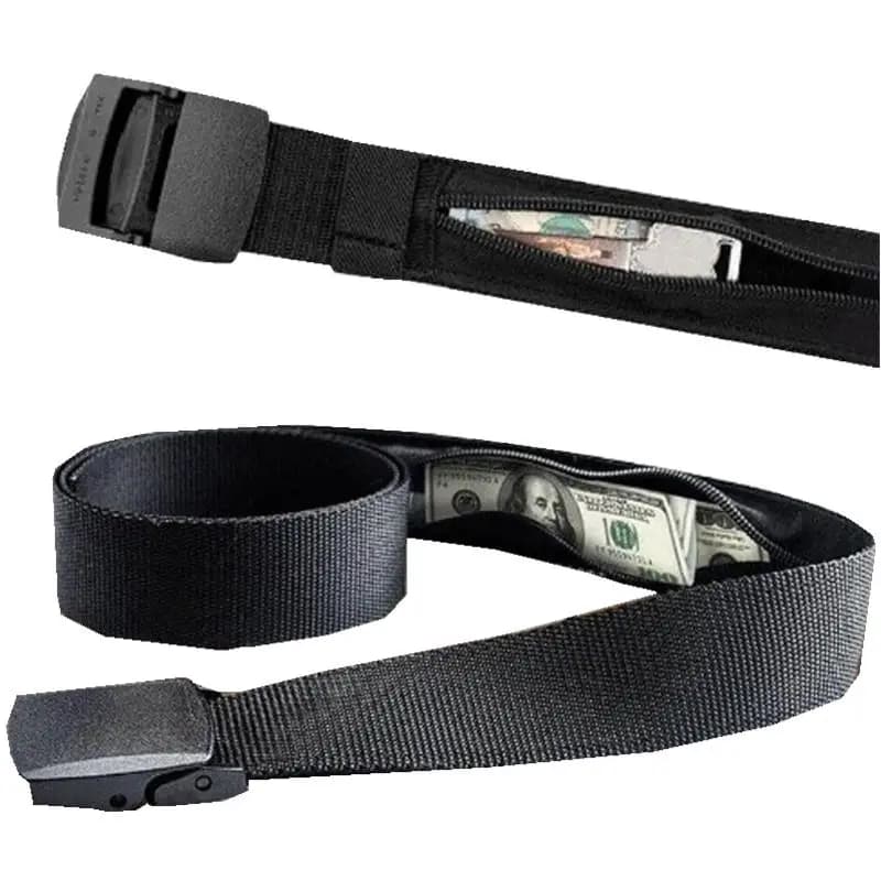 Cintura da Viaggio Nascosta Antifurto per Contanti, Marsupio DIY con Cinghia, Portafoglio, Borsa per Nascondere Denaro, Lunghezza 120cm