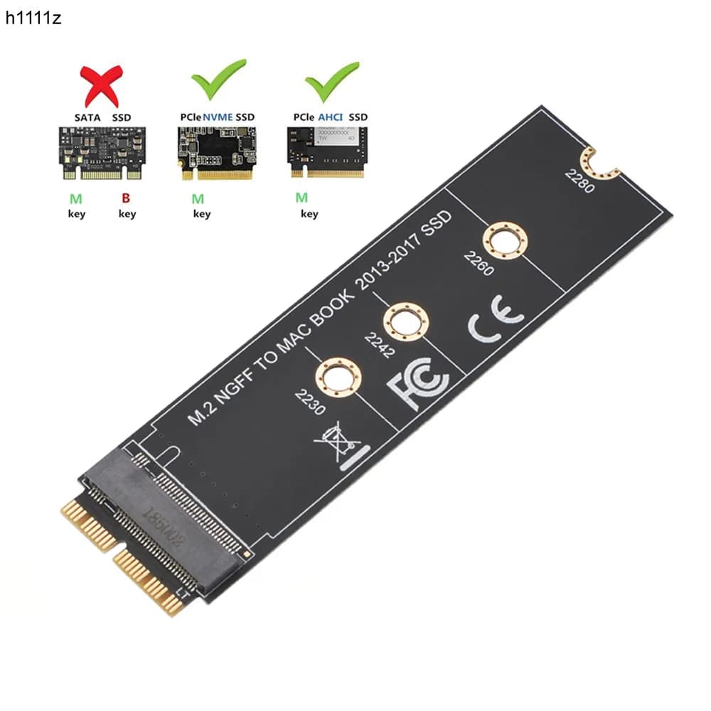Kit aggiornato SSD NVME/AHCI per A1465 A1466 A1398 A1502 M.2 NVME SSD Converti scheda adattatore per MacBook Air Pro Retina 2013-2017