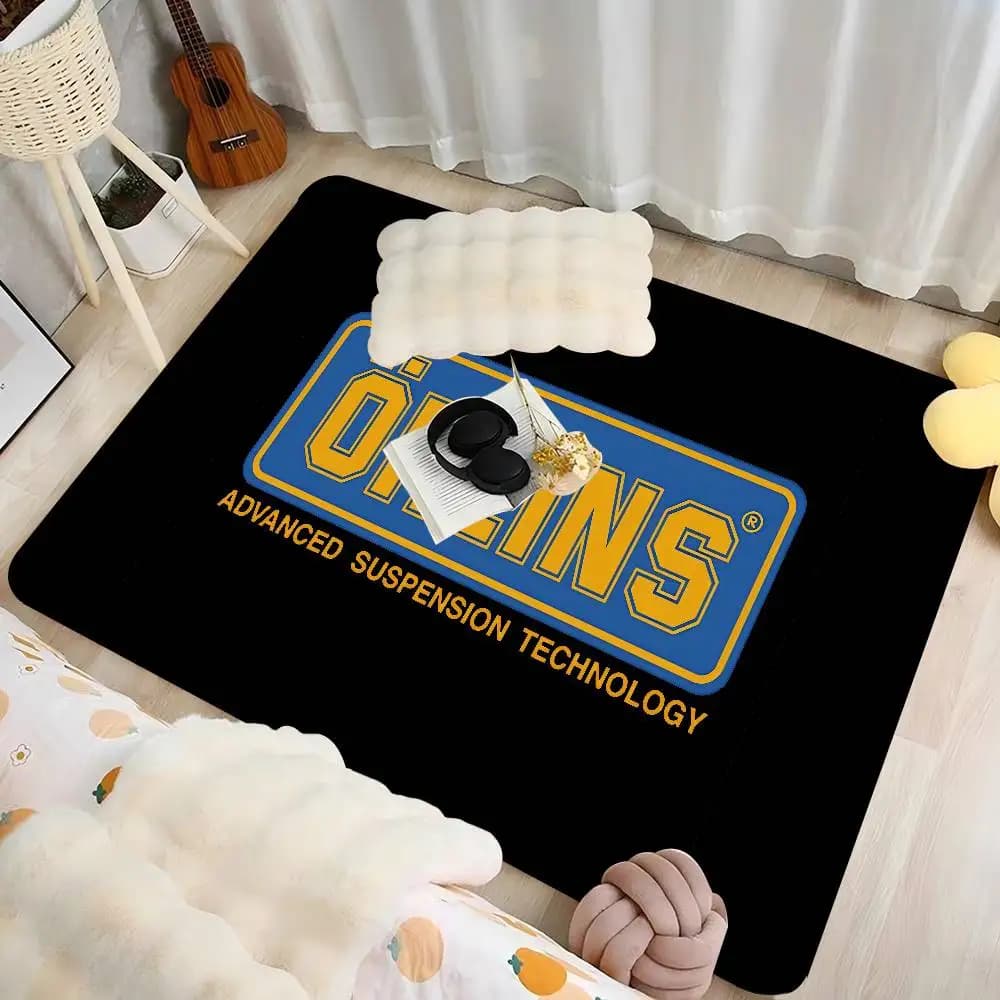 Ohlins LOGO Floor Mat Retro Multiple Choice Living Room Kitchen Rug Non-Slip Modern Home Decor