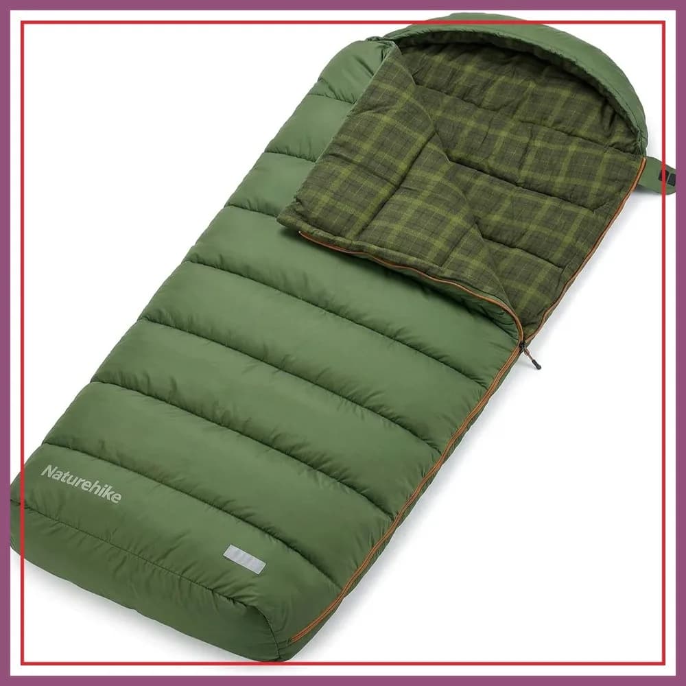 Sacco a Pelo XXL in Flanella per Adulti, 220x100 cm, Lavabile in Lavatrice, con Sacca di Compressione