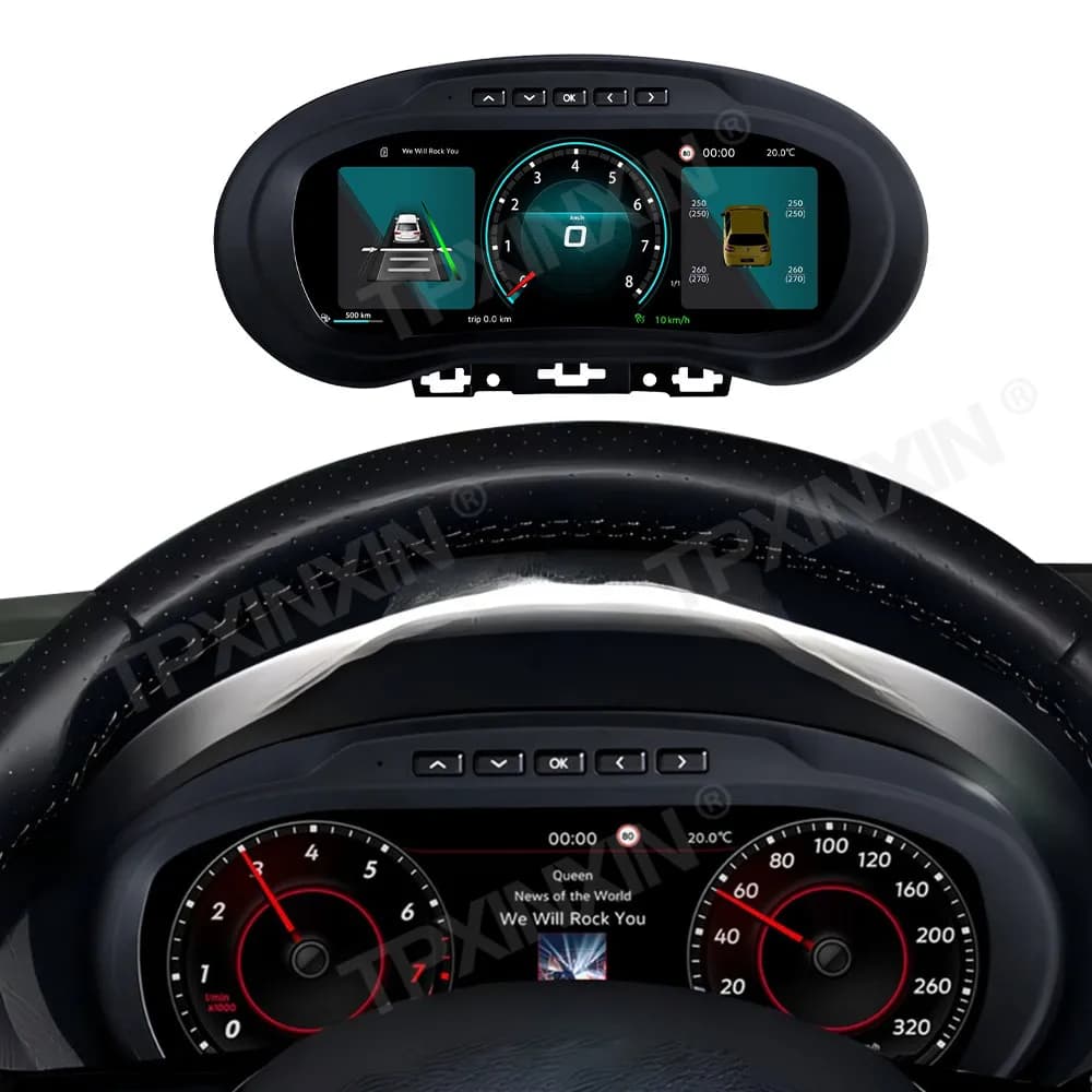 12.3 Inch Digital Cluster For Volkswagen POLO 2012-2018 full LCD Instrument Panel Speedometer Odometer Dashboard Smart Meter