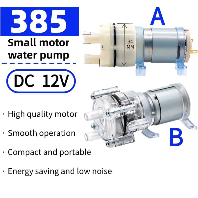 12V 385 small motor water pump for electric kettle, tea machine, drinking machine - Heat resistant, high temperature water absorption