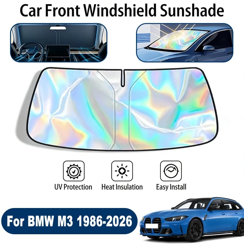 Parasole per Parabrezza BMW M3 1986-2026, Pieghevole, Riflettente UV, Protezione per Finestrino Anteriore, Accessori