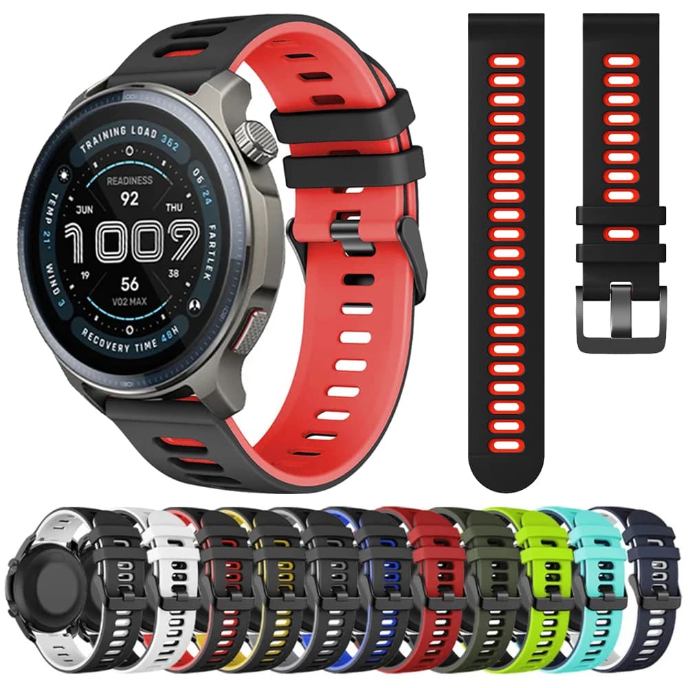 20mm 22mm Silicone Strap For Huami Amazfit Balance 2 Watch Bands GTR 4 2 GTR3 Pro GTS 4 2 mini Bracelet Amazfit Bip 6 5 Active 2
