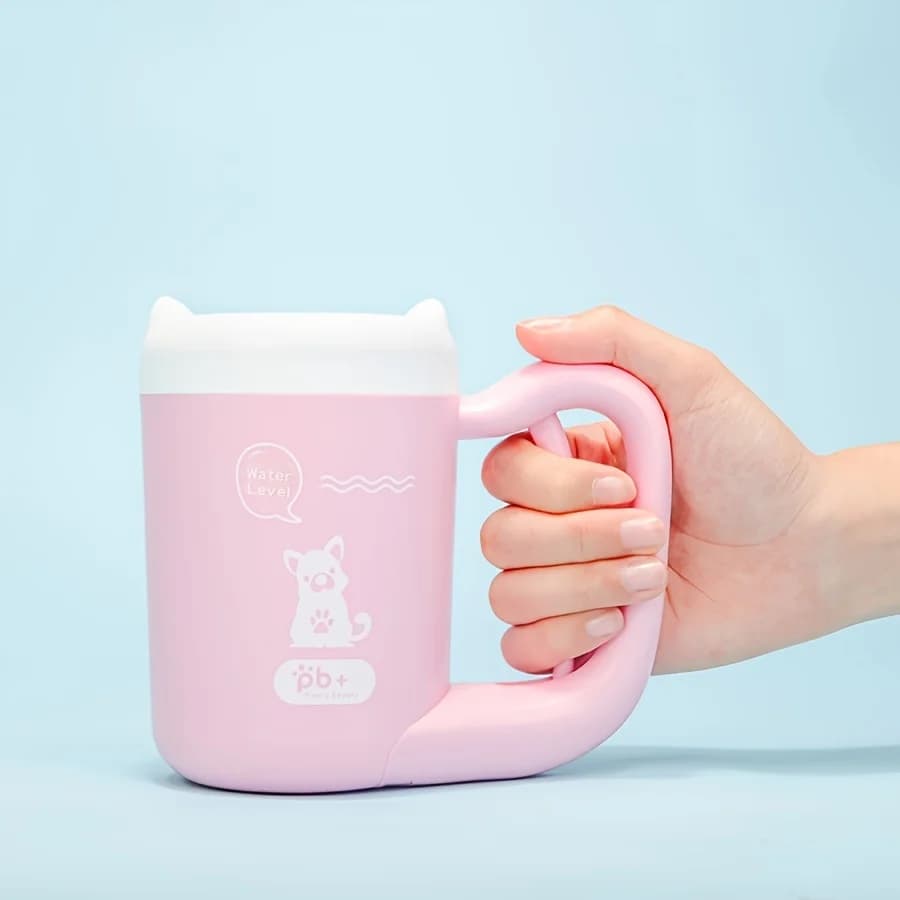 360 ° Tazza per la Pulizia delle Zampe del Cane, Lavazampe Portatile per Animali Domestici, Spazzole in Silicone Morbido, Strumento Delicato per la Pulizia delle Zampe, Pulitore per Zampe Fangose, per Casa e Esterni