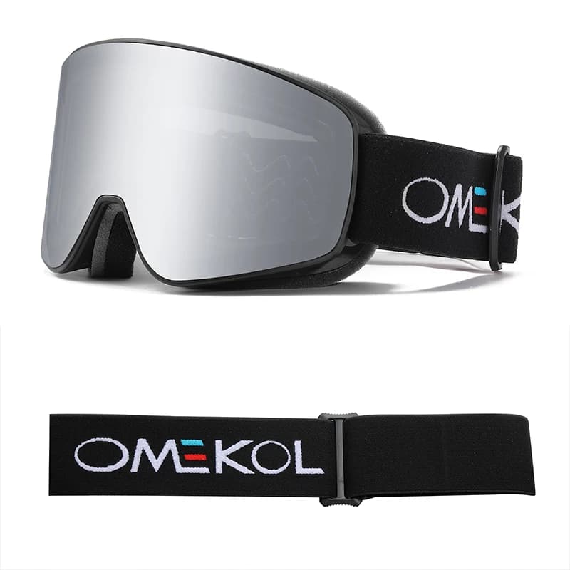 OMEKOL Marca UV400 Doppi Strati Anit-Fog Occhiali di Sicurezza Uomo Donna Neve Snowboard Motoslitta Occhiali Sport All'aria Aperta Occhiali Da Sci