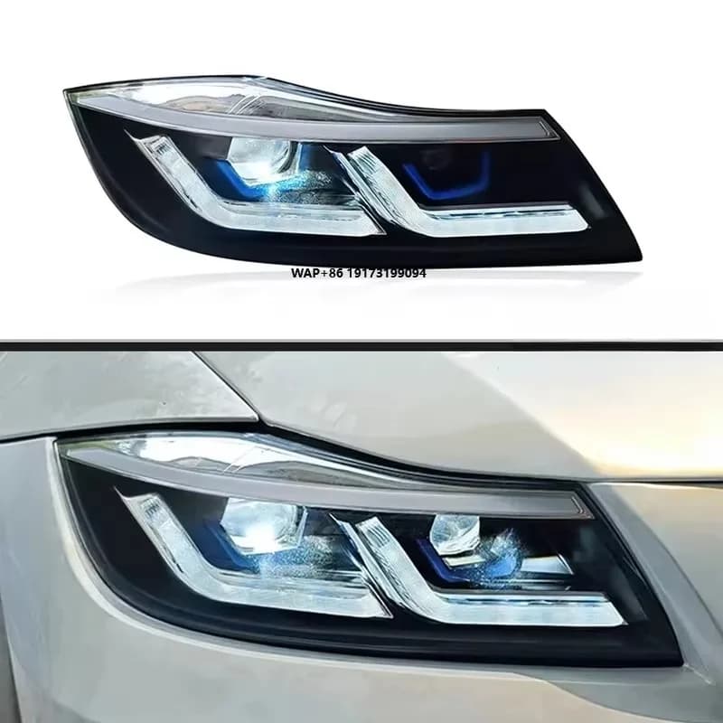 Fari LED E90 2005-2012 con DRL, Luci Auto, Retrofit, Indicatori di Direzione Dinamici e Lente Proiettore