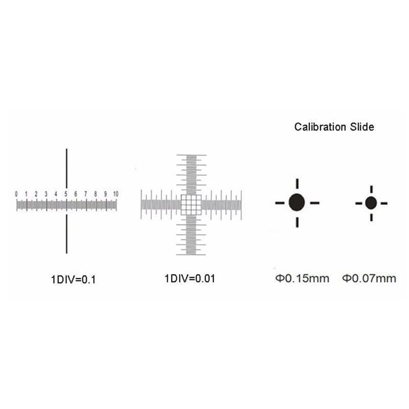 Micrometro da palco per microscopio da 0,01 mm Punto trasversale Righello scorrevole per calibrazione microscopio da 0,01 mm