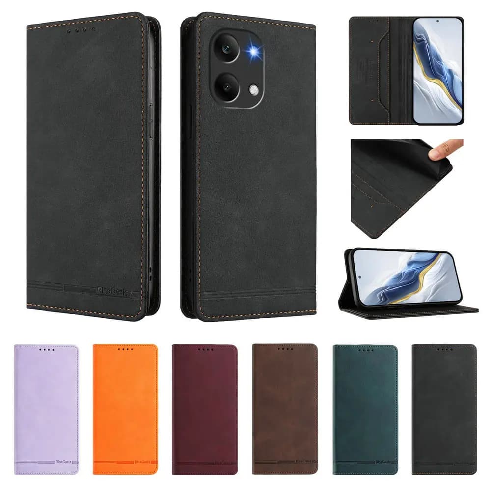Custodia a libro magnetica in pelle RFID per Xiaomi Poco X8 Pro Max 5G, portafoglio per Poco X8 Pro, cover Mi Poco X8 Pro Max