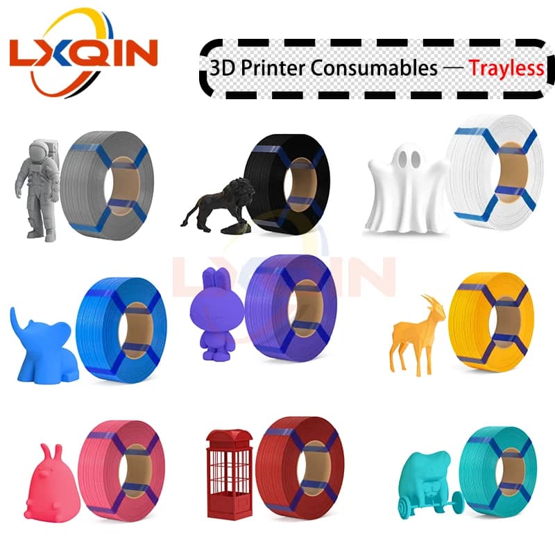 Bobina di filamento per stampa 3D LXQIN PLA da 1,75 mm — Compatibile con stampanti 3D FDM per Bambu Lab A1 / P2S Creality / Anycubic