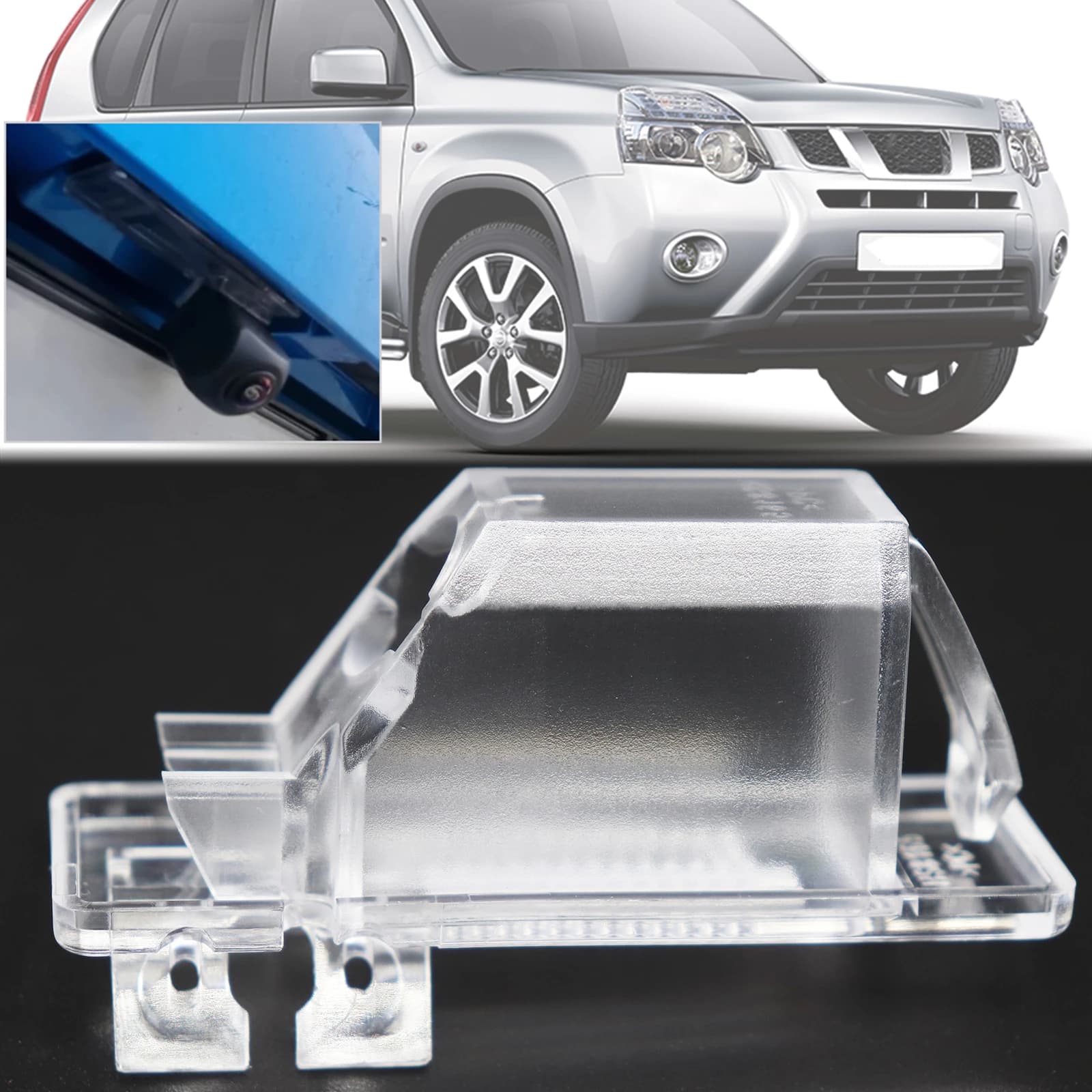Per Nissan X-Trail T31 2007 2008 2009 - 2013 Staffa per telecamera posteriore di parcheggio Custodia impermeabile Custodia per luce di licenza