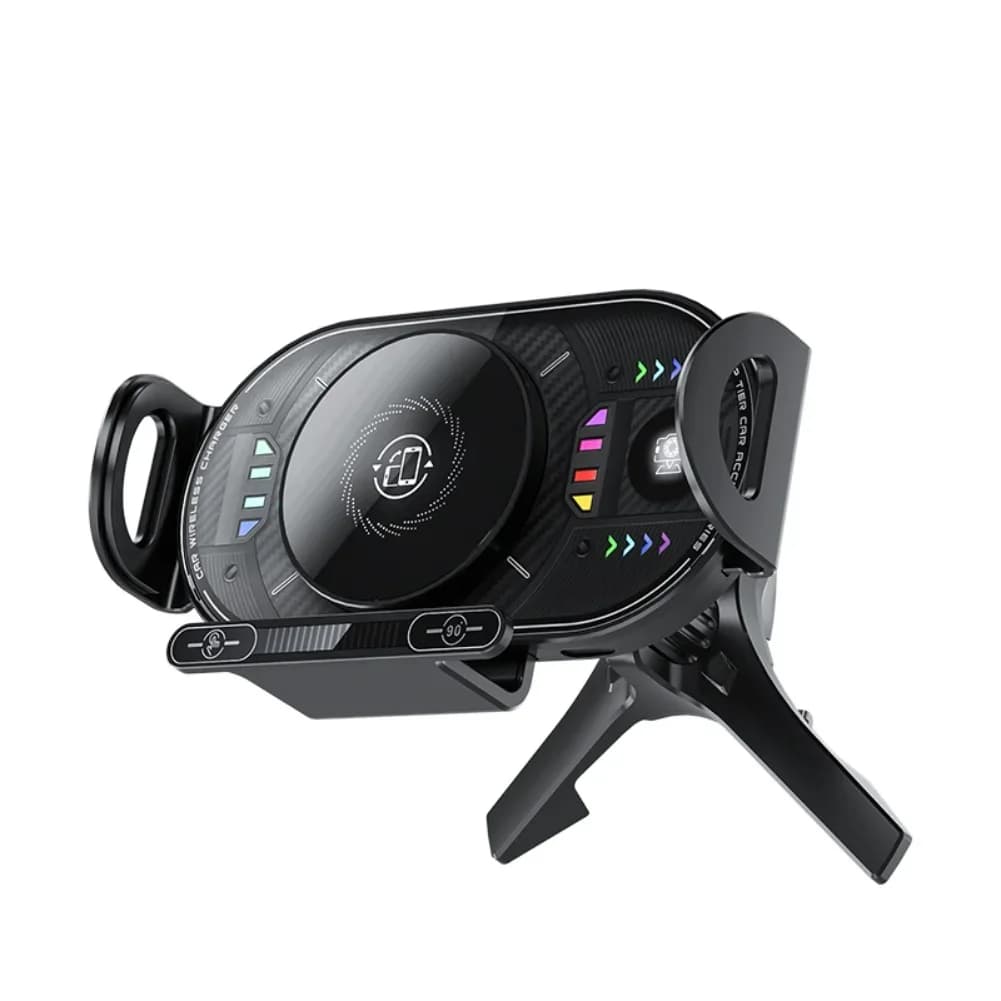 Supporto per caricabatteria da auto wireless da 15 W per supporto per telefono girevole per auto compatibile con la serie Samsung Z Fold Z Flip