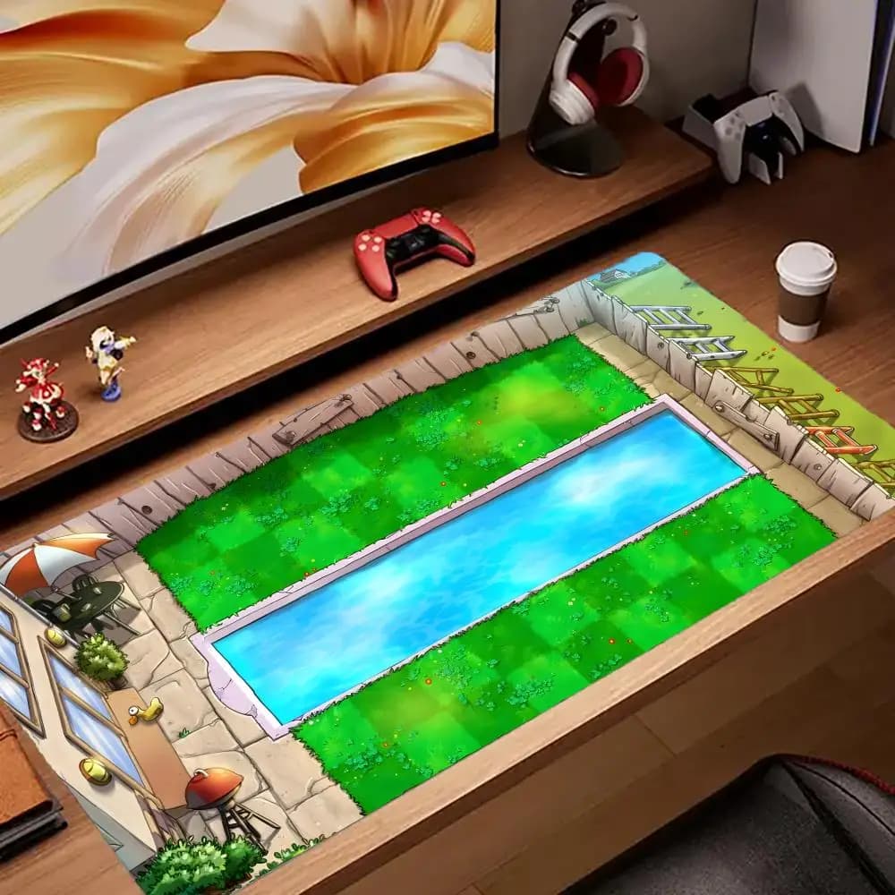 PVZ MAPS Tappetino per mouse Tapetes de Mesa Teclado, Borracha Kawai, Tapete de Mesa Antiderrapante, XXL90x40 cm