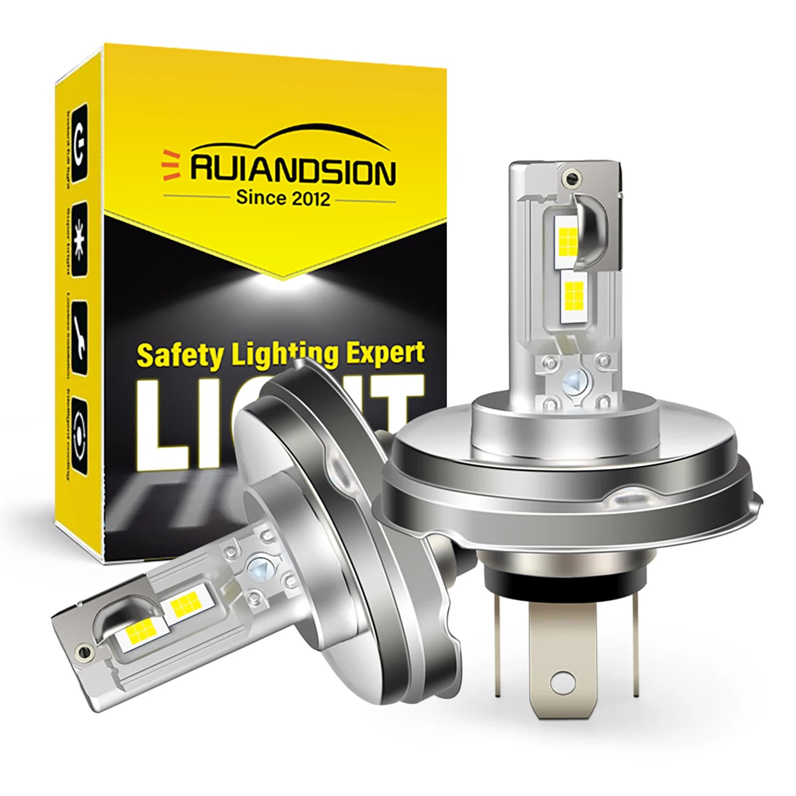 P45T R2 LED Headlight Bulb Hi Lo Beam 4000LM 6000K IP68 Waterproof Motorcycle Scooter Moto Headlamp 12V-18V Replacement
