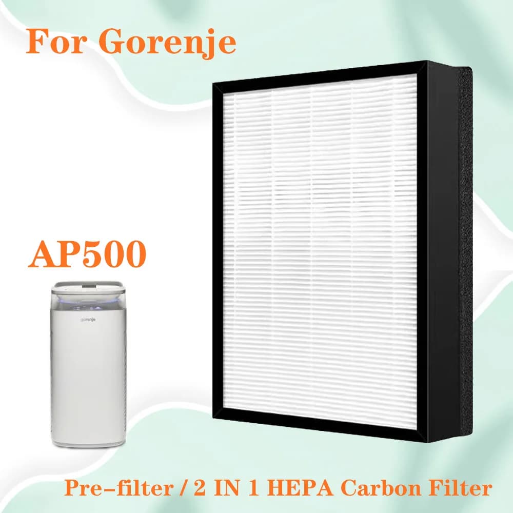 Sostituzione per purificatore d'aria Gorenje AP500 compatibile 2 IN 1 HEPA e filtro combinato a carbone