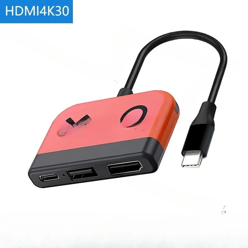 Suitable for Switch dock projector type c to hdmi 3-in-1 hub docking station, Nintendo 4k video conversion