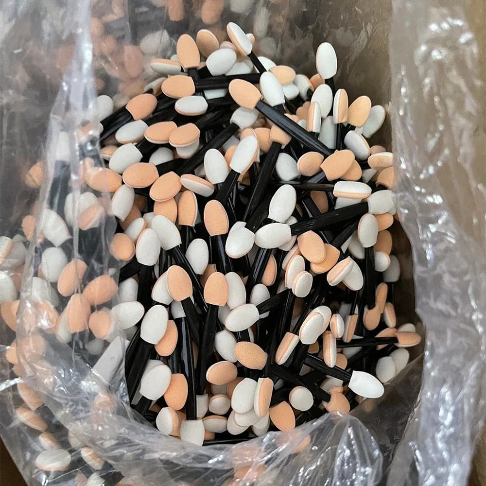 10/30/50/200/500/1000pcs Makeup Manicure Tool Ended Brush Sponge Powder Nail Art Double Multifunctional eyeshadow Brush Portable