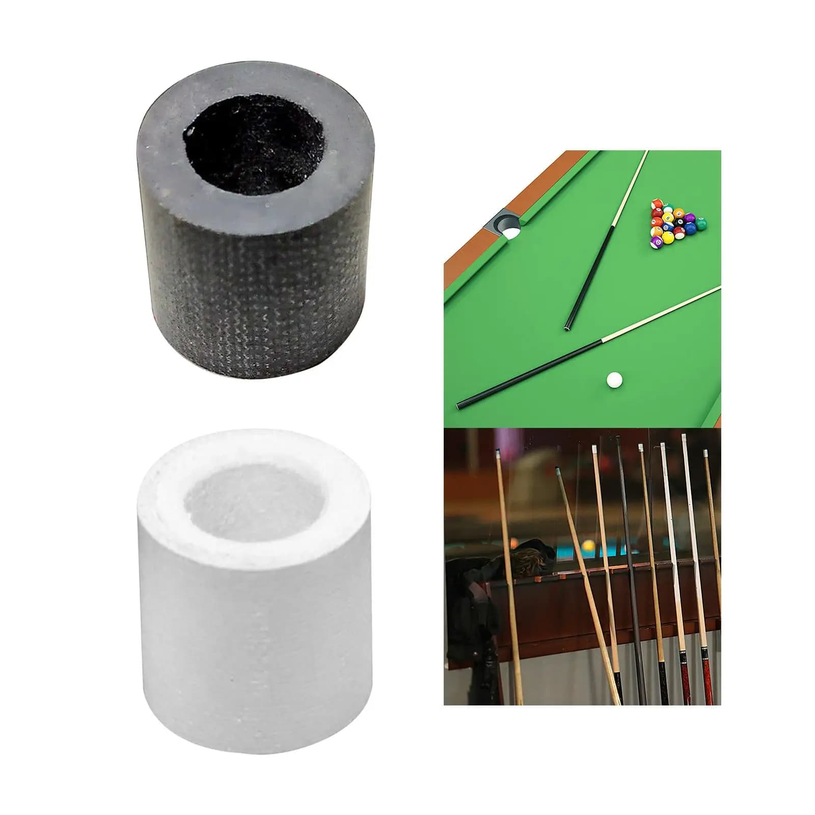 Portable Carbon Fiber Billiard Cue Ferrule Lightweight Snooker Pool Rod Head Repair Part for Pool Accessories