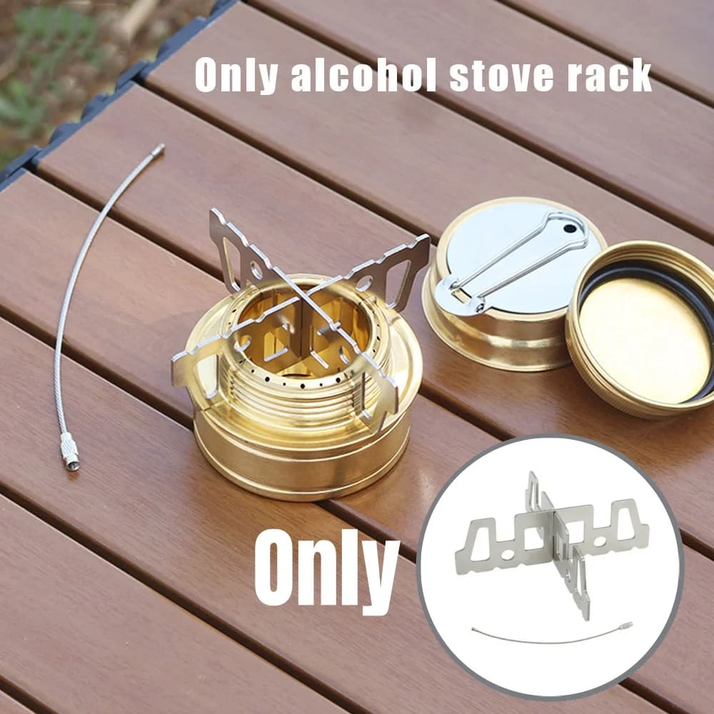 1Pc Outdoor Alcohol Stove Stand Stainless Steel Rack Camping Brush Stufa Cross Rack Camping Brush Stand Spirit Burner Base