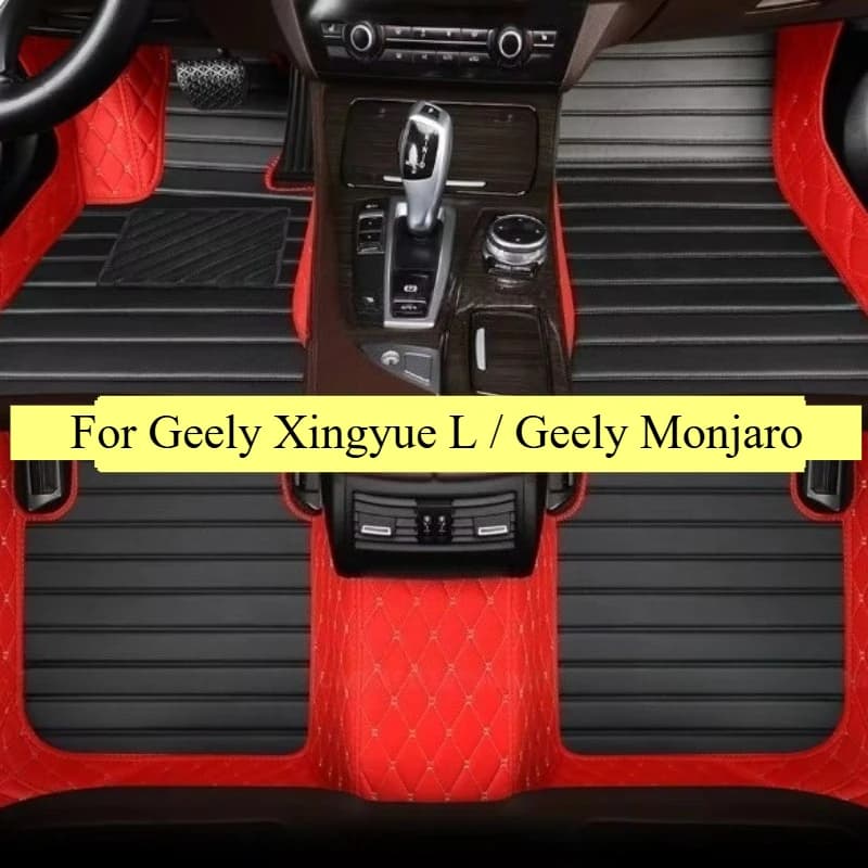 Tappetini Auto Personalizzati per Geely Monjaro 2021-2026, Accessori Auto per Tutte le Stagioni, Tappeti in Pelle alla Moda