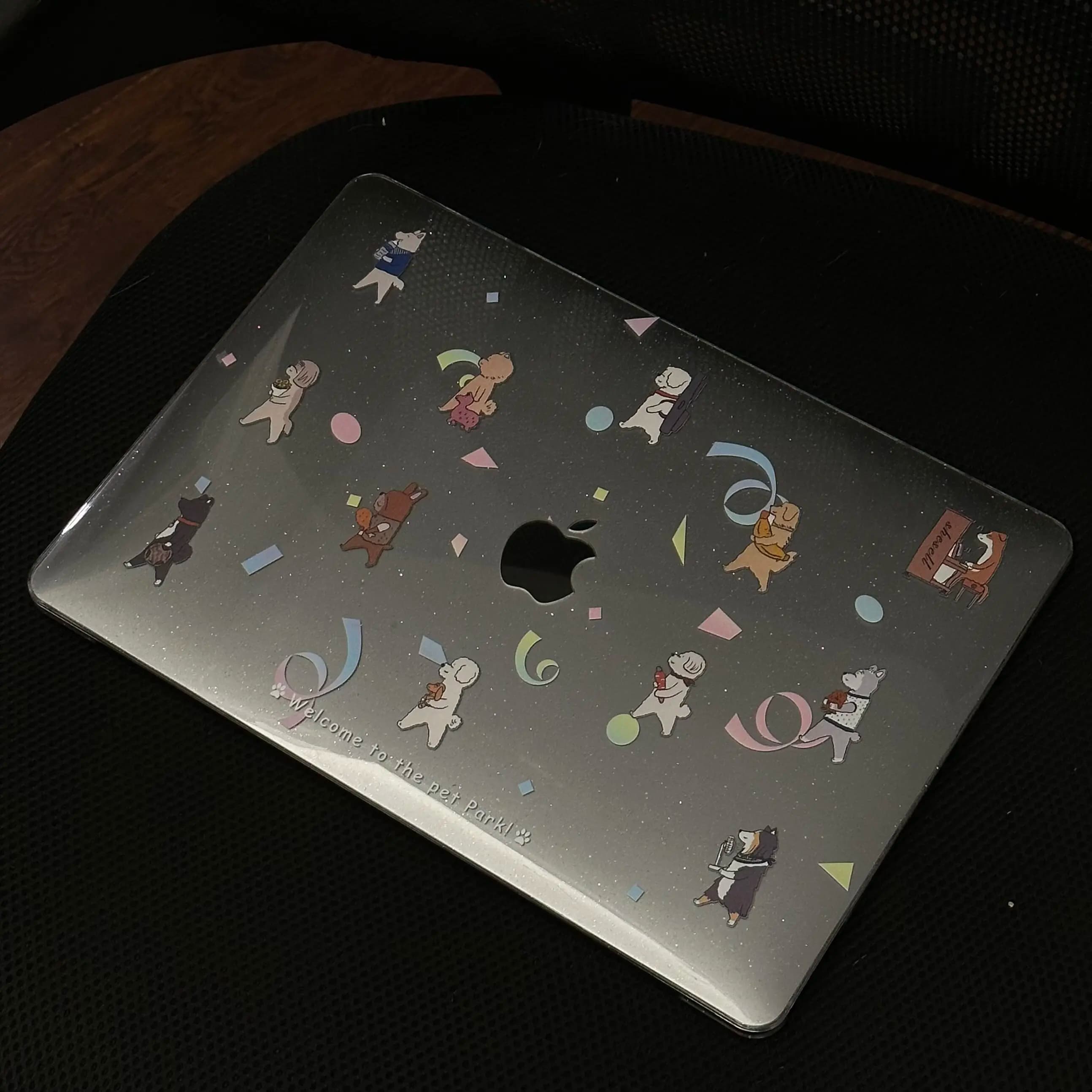 Pet Park Sparkling Laptop Case For Macbook Neo 2026 A3404 Air 13 15 M4 M5 A3448 Touch Bar ID Pro 14 A3426 Mac 16in A3428 Cover