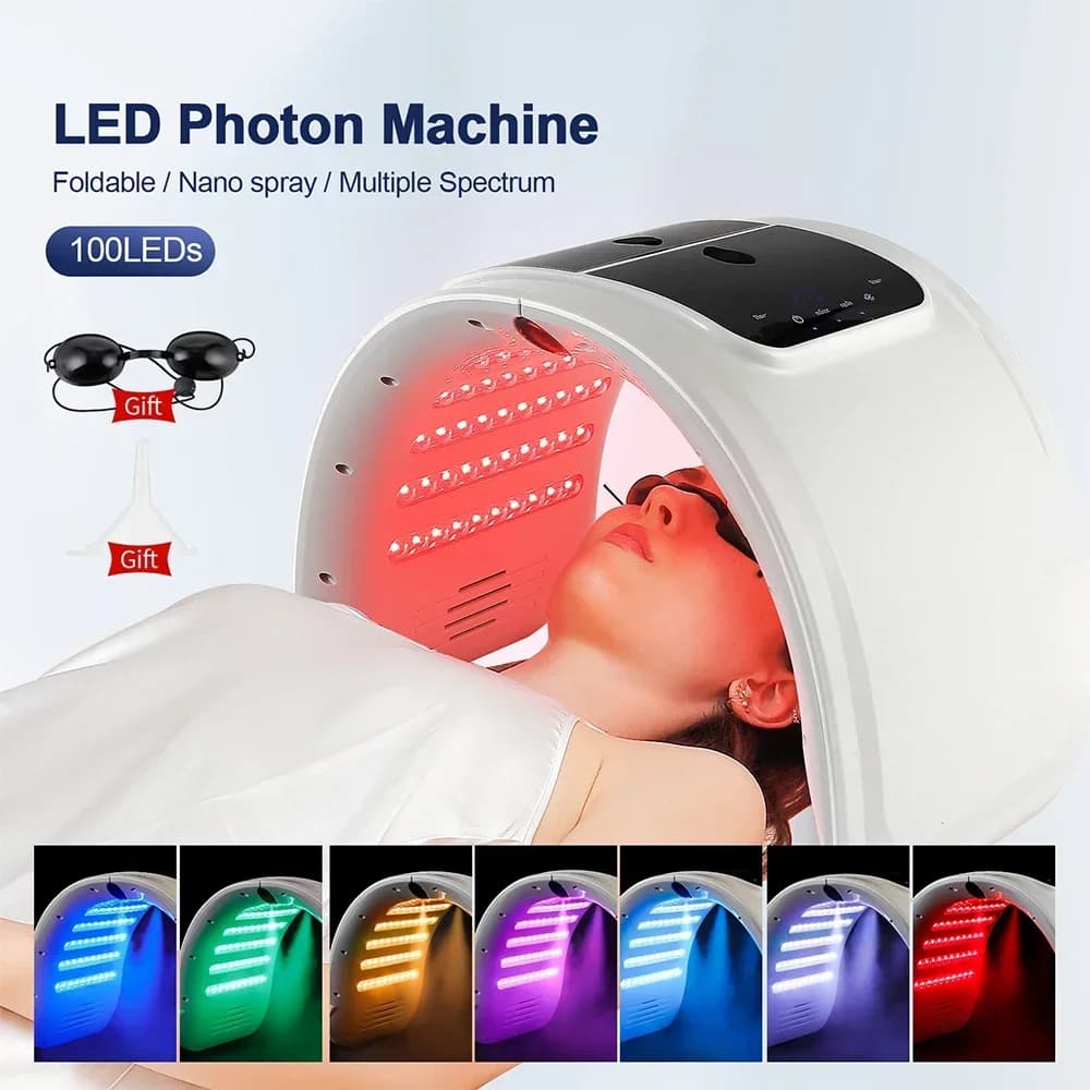 7 Color LED Spray Machine for Skin Hydrating, Face Mask and Body for Home Use and SPA, Skin Rejuvenation and Acne Care