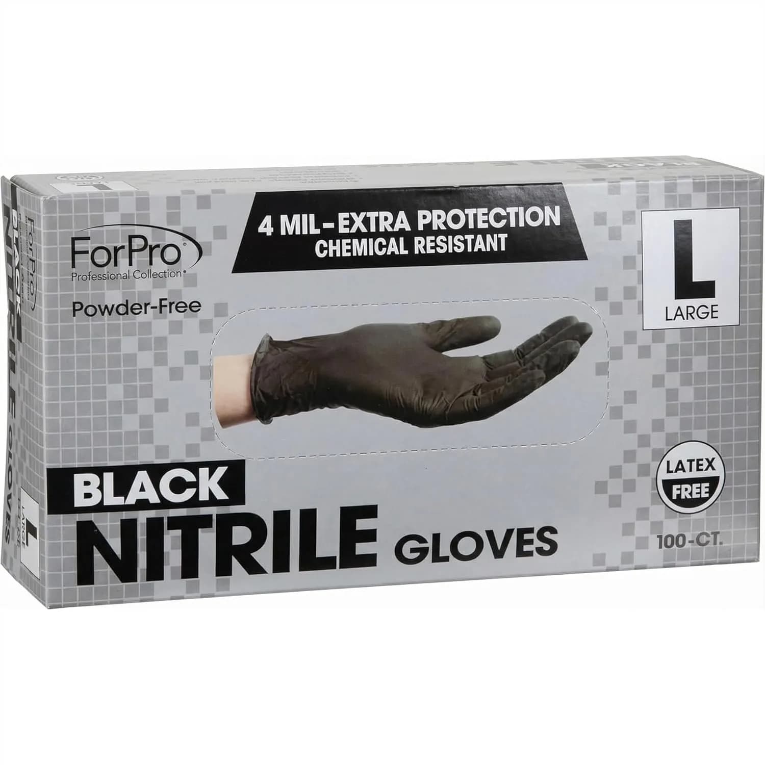 Guanti in Nitrile Monouso, Resistenti agli Agenti Chimici, Senza Polvere, Senza Lattice, Adatti per Alimenti, 4 Mil, Non Sterili, per Pulizie e Preparazione Alimenti