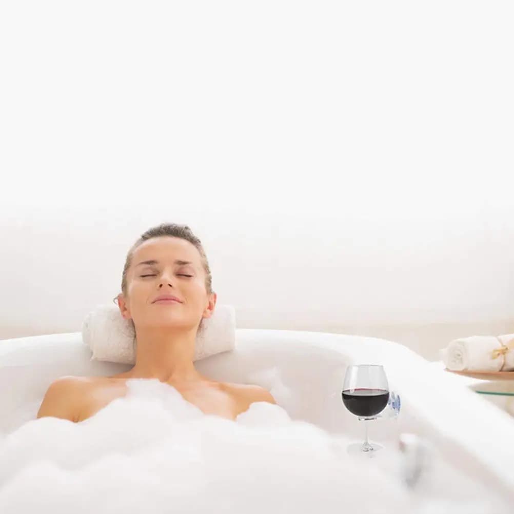 Elegante Portabicchieri da Vasca da Bagno con Ventosa Robusta, Supporto Antiscivolo per Calici da Doccia/Vasca
