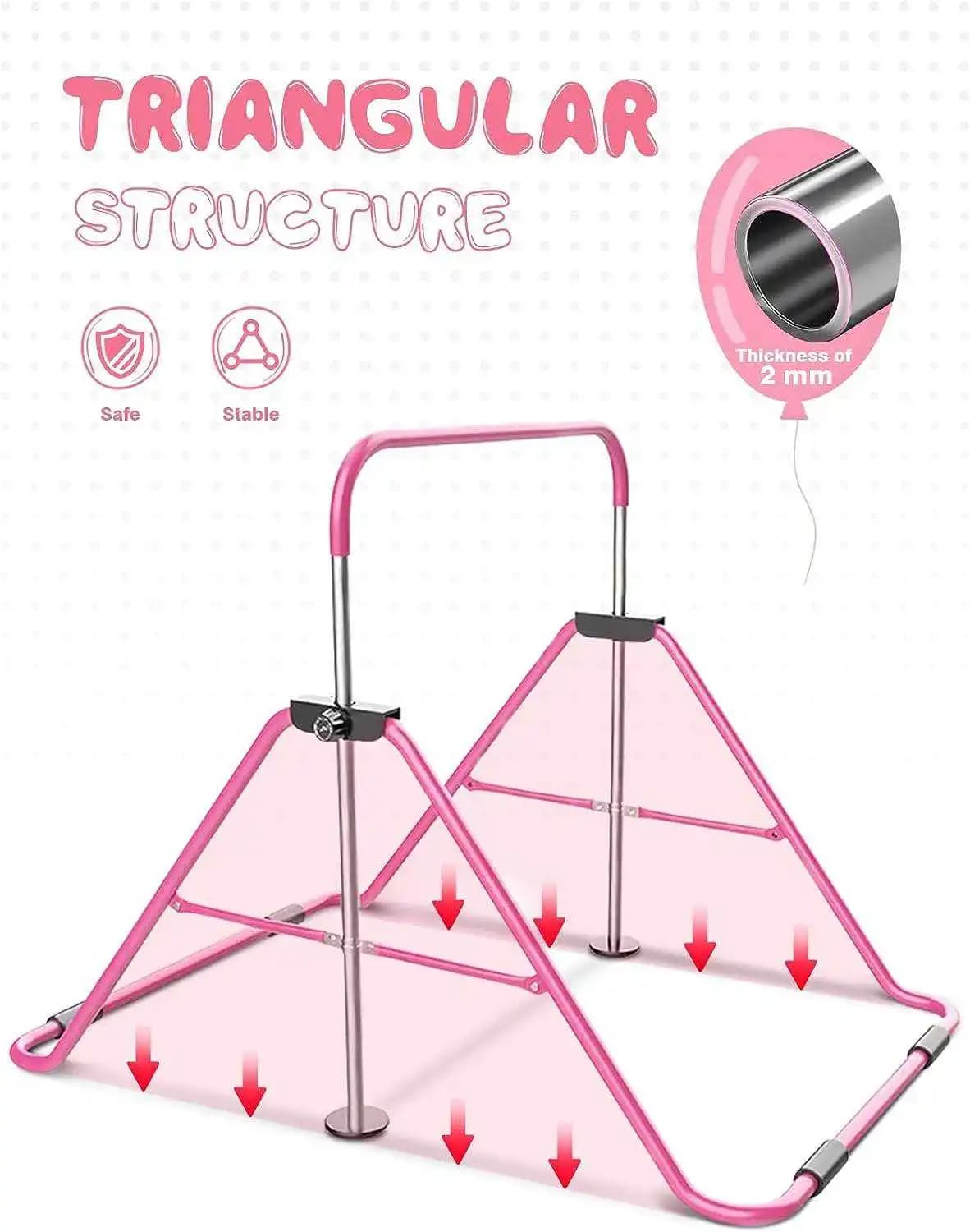 Gymnastics Toy Pull-up Height Adjustable Children Gym Training Horizontal Bar for Whole Sale