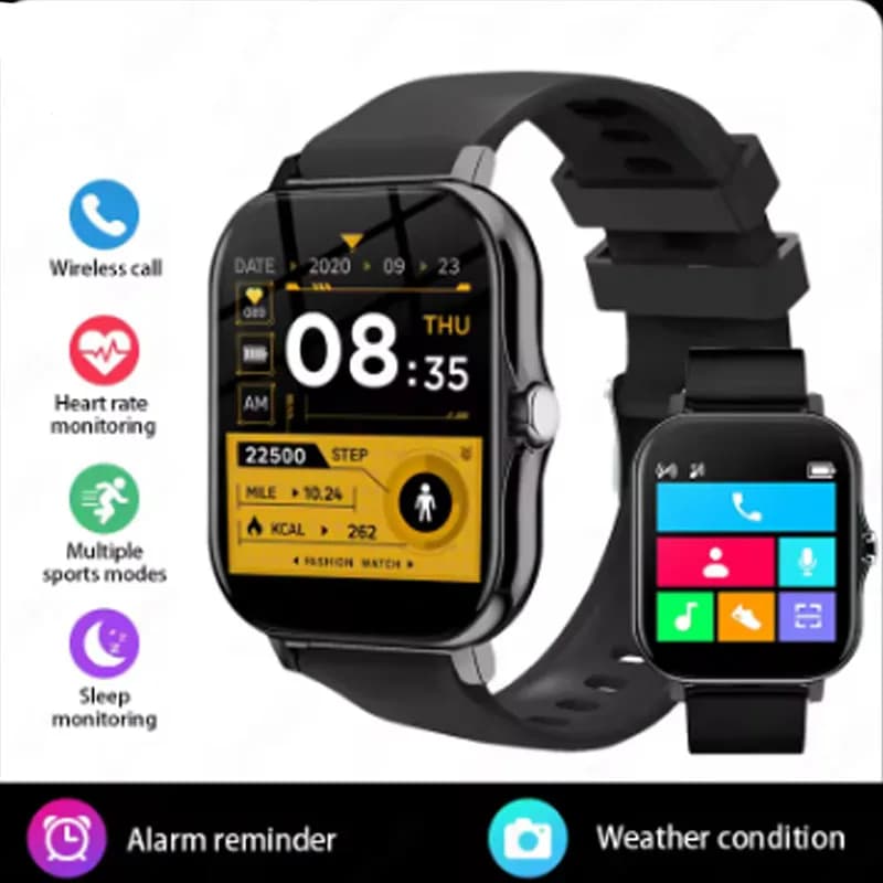Per iPhone 15 Pro Max 15 Plus 14 13 12 16 XR Smart Watch Sport all'aria aperta Schermo completo da 1,69 pollici Frequenza cardiaca per il sonno Smartwatch