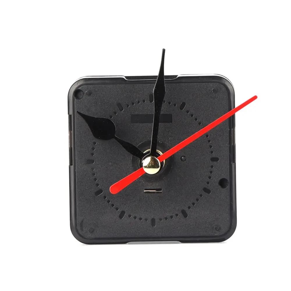 Meccanismo di movimento dell'orologio al quarzo classico riparazione di parti metalliche nere fai da te