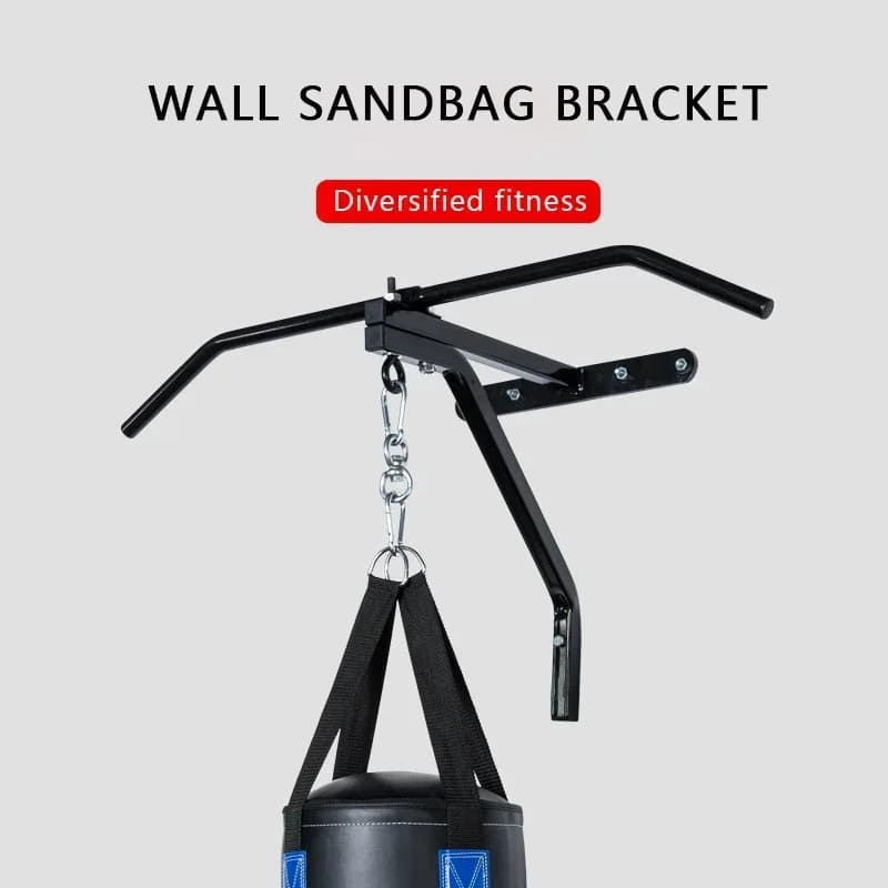 Wall-mounted bracket indoor horizontal bar boxing equipment, wall-mounted punching bag rack fitness coach fitness equipment