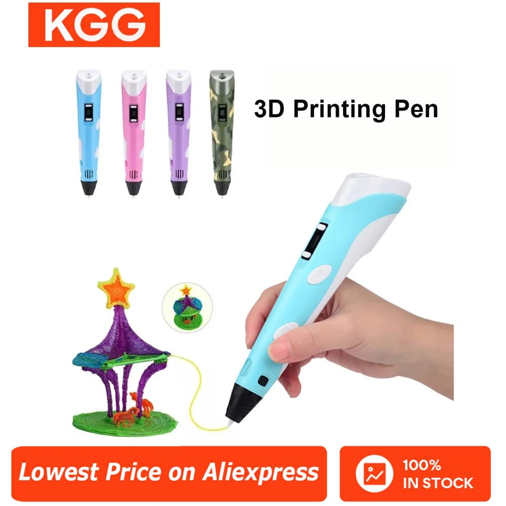 3D Pen For Children 3D Drawing Printing Pen with LCD Screen With PLA 1.75mm Filament Toys for Kids Christmas Birthday DIY Gift