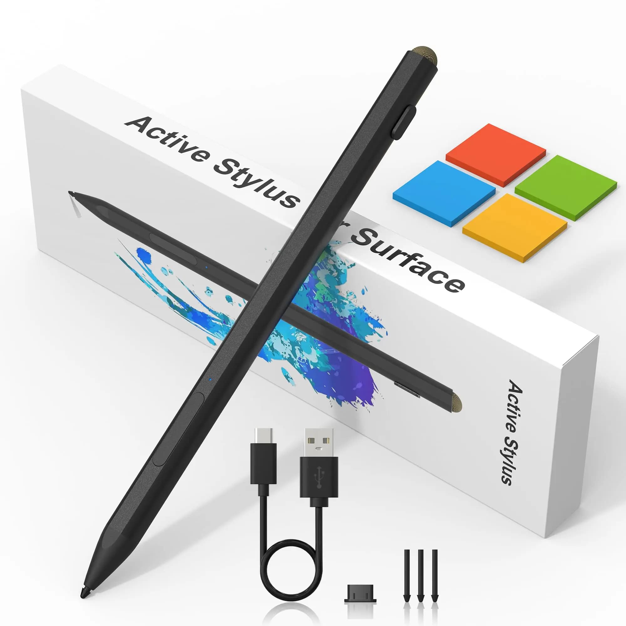 Penna stilo per Microsoft Surface con pressione 4096 per laptop Surface Pro 12/11/10/9/8/X/7/7+/6/5/4/3 Go 4/3/2