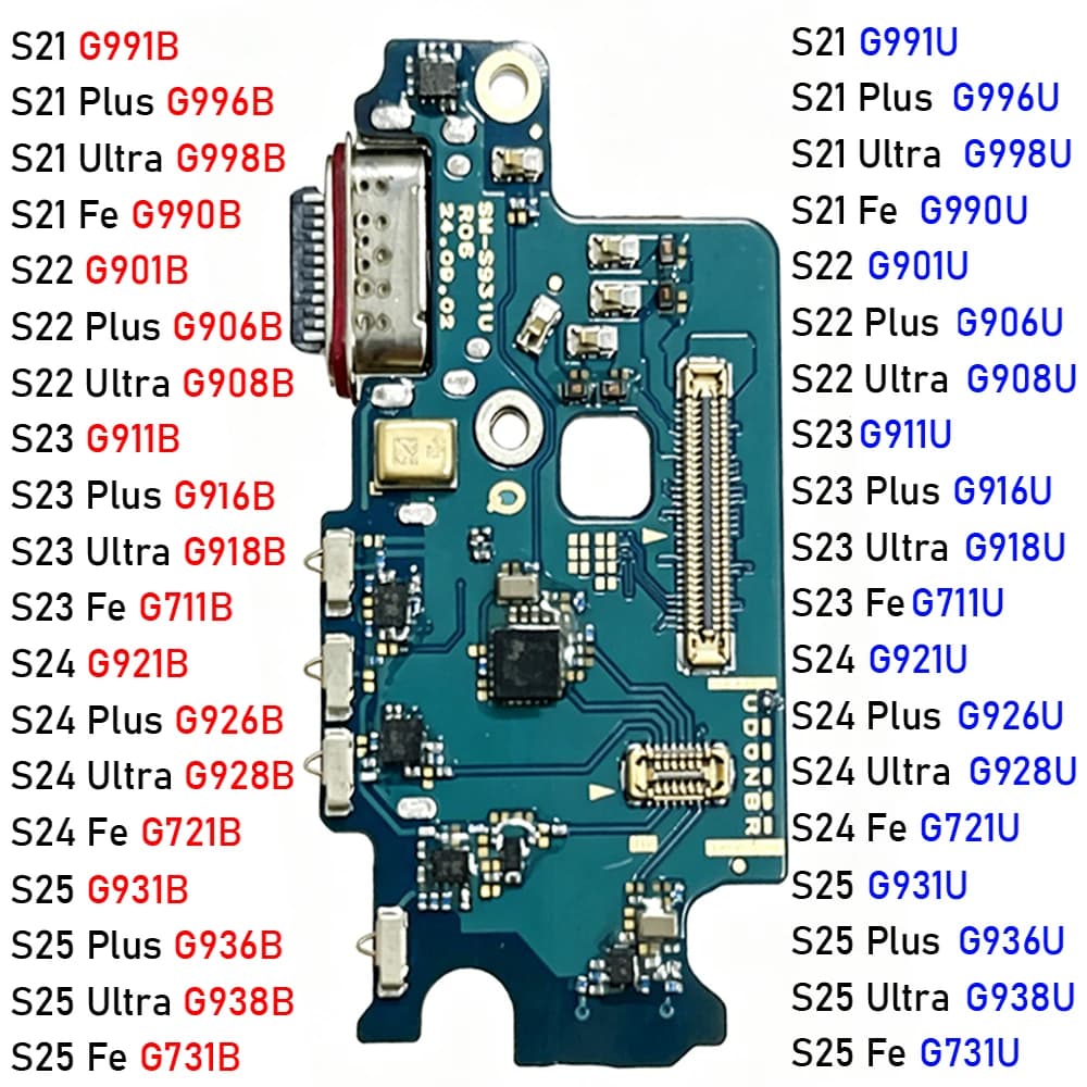 Cavo Flessibile con Connettore Dock per Ricarica USB per Samsung S21 S22 S23 S24 S25 S26 Plus Ultra Fe 5G S911B S911U S921B