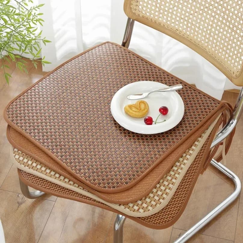 1PC 40cm/45cm/50cm Breathable Summer Cooling Seat Cushion Seat Cushion Cool Mat Non-slip Cooling Bamboo Chair Seat
