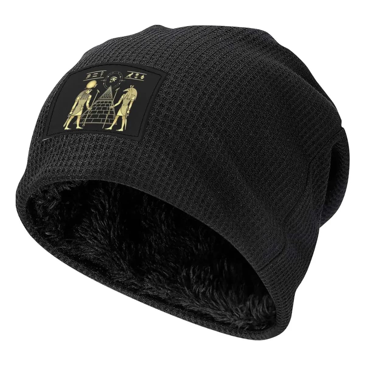 Dio egiziano Ra e Seth Berretti unisex per adulti Berretti Foderato in pile Cappello caldo Moda Autunno Inverno Cappelli Skullies all'aperto