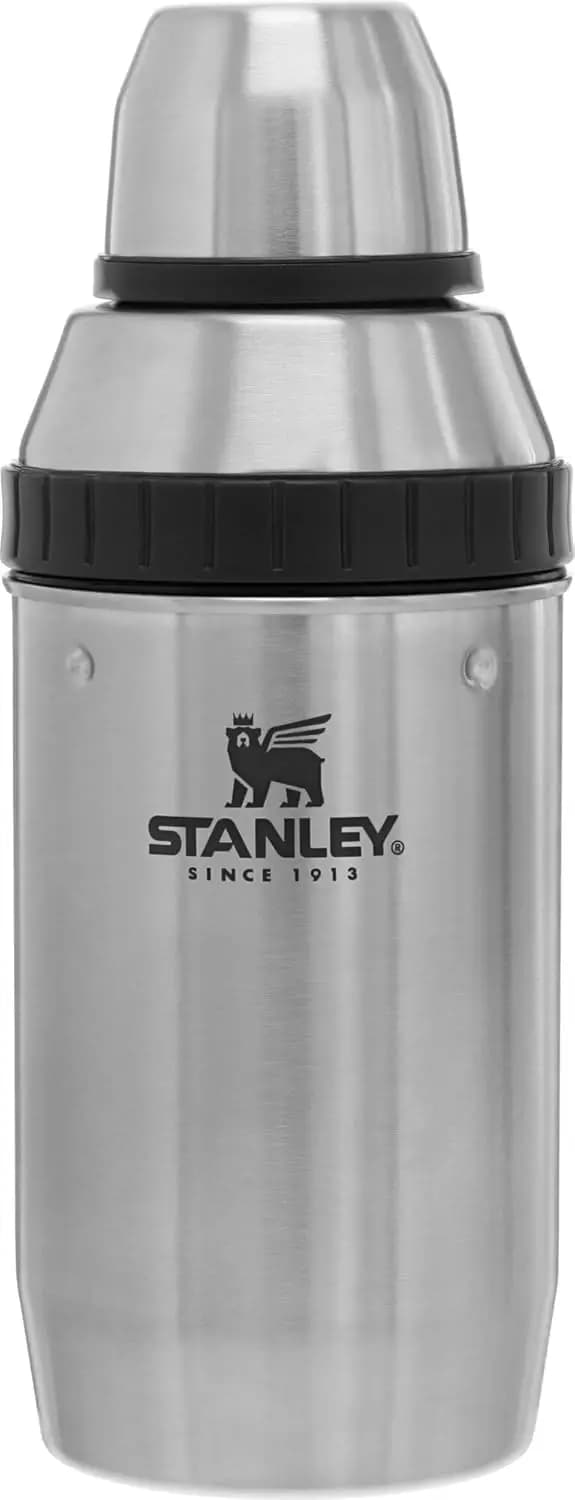 Set Shaker per Cocktail Happy Hour 20 oz | Kit da Barman per Campeggio e Viaggi | Set per Miscelare Cocktail con 2 Bicchieri | Isolato