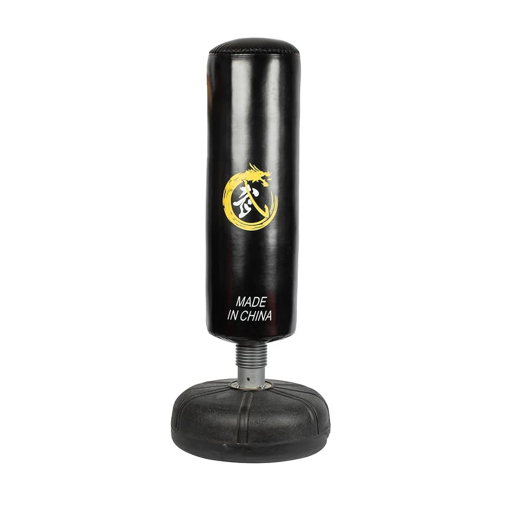 Professional punching bag for kick boxing, PU gym equipment and leather with steel bottom for fitness and exercises