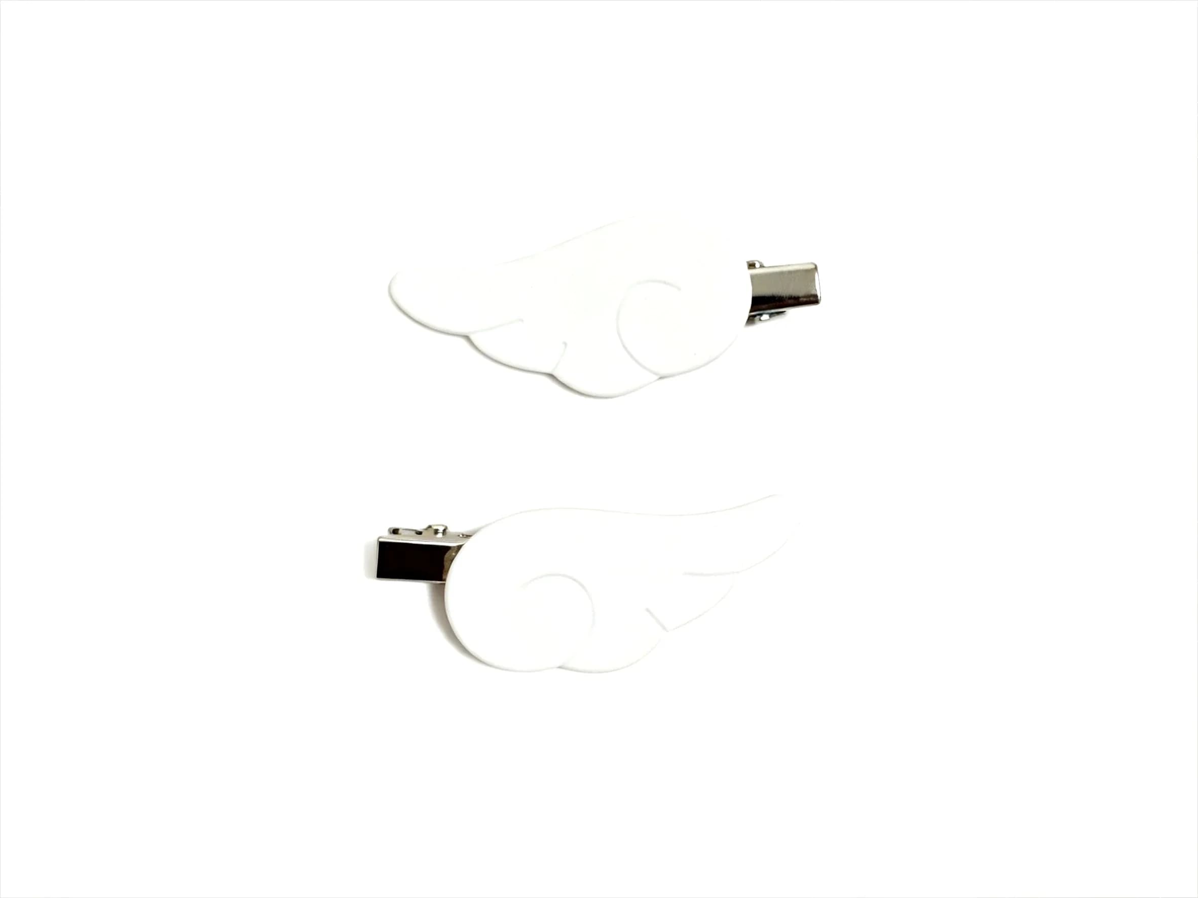 1 Pair White Angel Wing Hair Clip Plastic Cute Y2K Hairpin Barrettes Hairgrip Headdress Headwear Accessories Ornaments