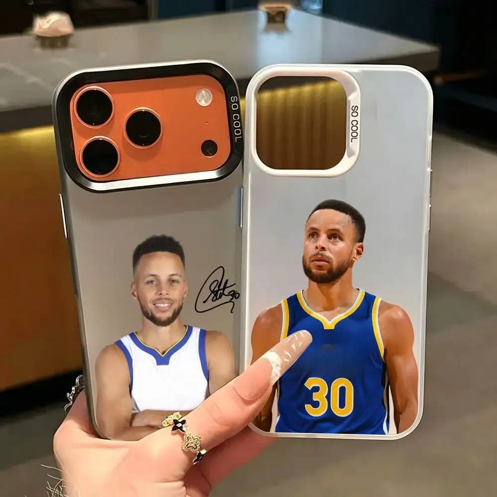 Chef Stephen Curry Phone Case Glossy Anti-Fall Shatterproof Luxury Printed Phone Case For IPhone 17/16 ProMax Plus AIR